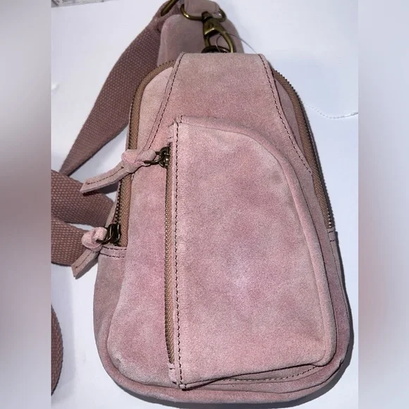 Free people Hudson sling bag dusty mauve pink new without tags never used - Picture 8 of 15